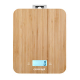 Concept VK5713 Digital köksvåg - Bamboo - 15kg Klock Timer Bamboo Design max. 15kg med hängande krok