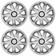 Caps 14'' NRM KANDO SILVER 4 stycken silver