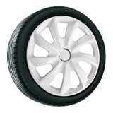 14'' NRM STIG WHITE WHITE PAINTED navkapslar 4 stycken