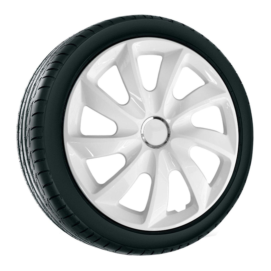 16'' NRM STIG WHITE WHITE PAINTED navkapslar 4 enheter