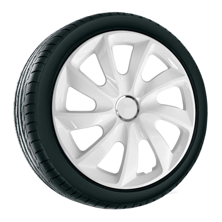 16'' NRM STIG WHITE WHITE PAINTED navkapslar 4 enheter