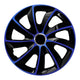NRM EXTRA STIG BLUE BLACK 15" navkapslar 4 stycken