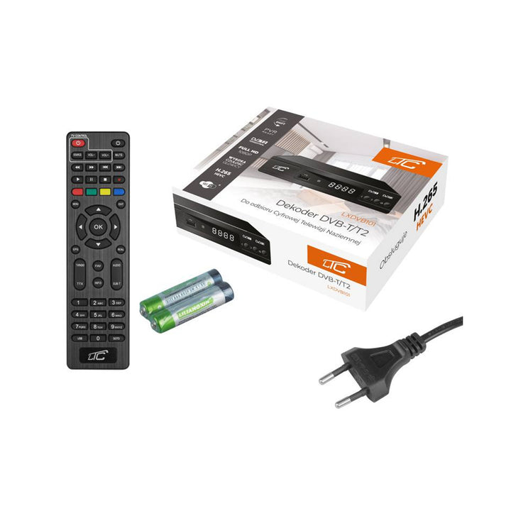 LTC LXDVB101 Digital Tuner Marksänd Avkodare Med Programmerbar Fjärrkontroll DVB-T DVB-T2 Full HD SD HDMI Euro WiFi USB PVR EPG