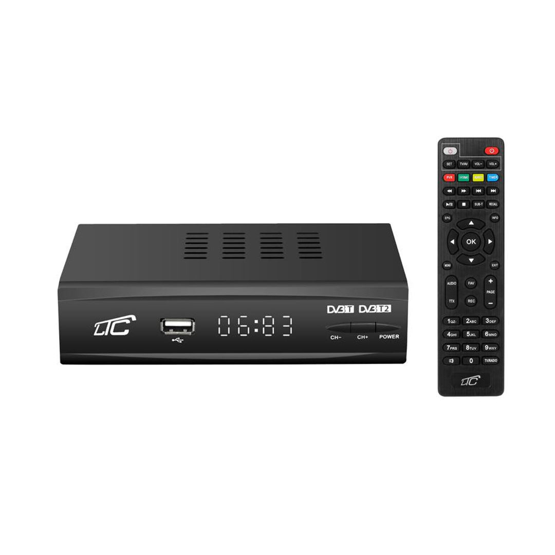 LTC LXHD202 Tuner Digital Marksänd Avkodare Med Programmerbar Fjärrkontroll DVB-T DVB-T2 Full HD SD-Mottagare STB MPEG-4 E-AC-3