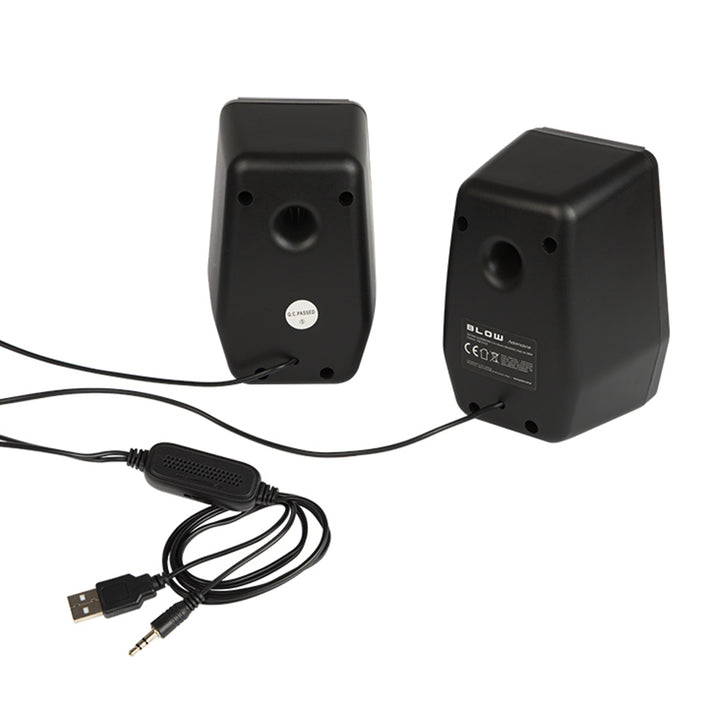 2,0 LED-Bakgrundsbelyst PC-Högtalare Stereohögtalare 2x4W RMS 2x2,5" 3,5 mm USB-driven