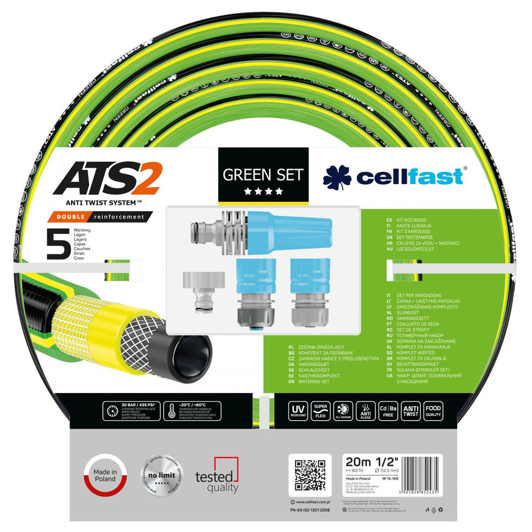 Cellfast Green 1/2" Sprinklerset 20m med IDEAL-tillbehör