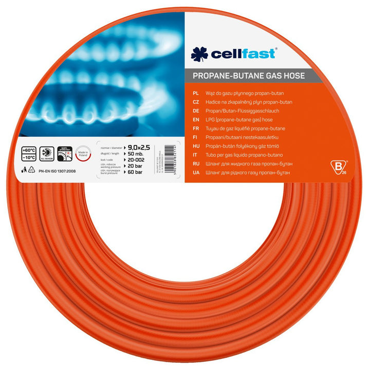 Cellfast propan-butan gasslang 9 mm x 2,5 mm 50m