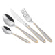 Maestro MR-1515G-24 Bestickset 24 Delar För 6 Personer Tillverkat Av 18/10 Rostfritt Stål Bestickset Knivgaffel Sked Bordsbestick Silver/Guld