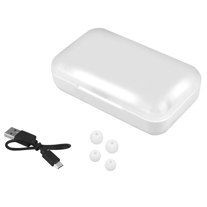 LXAS34 TWS Bluetooth In-Ear-Hörlurar Med 2000 mAh Laddningsstation Power Bank Trådlösa Hörlurar true Wireless Stereo Bluetooth 5.1 (Vit)