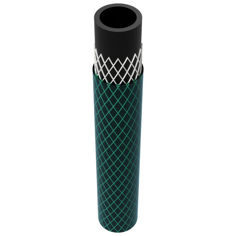 Vartco Light 3-Lagers Vattenslang Trädgårdsslang Slang Trädgårdsbevattning Flexibel Slang Polyesterkorsfläta UV-Beständig 25 Bar (1/2" 25m)