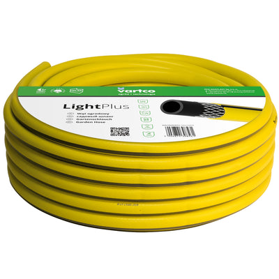 Vartco Light Plus 3-Lagers Vattenslang Trädgårdsslang Slang Trädgårdsbevattning Flexibel Slang Polyesterkorsfläta UV-beständig 25 Bar (3/4" 30m)