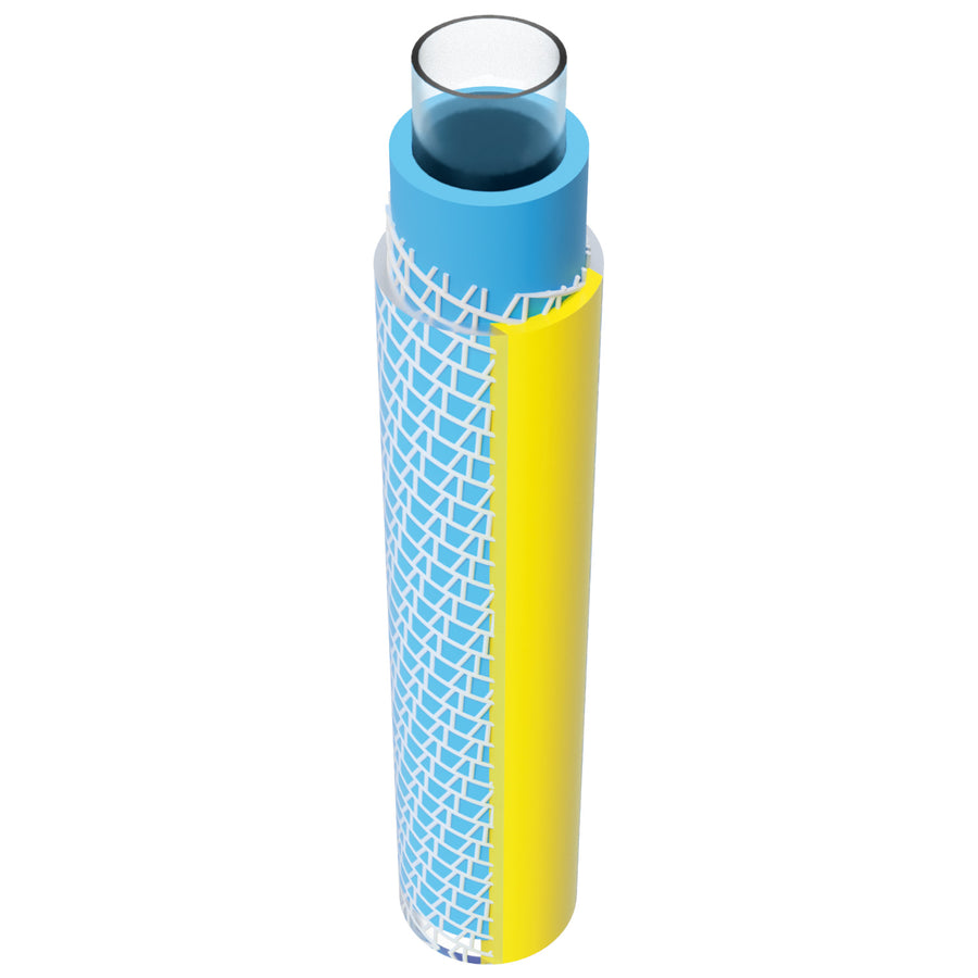Vartco Light 4-Lagers Vattenslang Trädgårdsslang Slang Trädgårdsbevattning Flexibel Slang Polyesterkorsfläta UV-Beständig Anti Twist 25 Bar (3/4" 50m)
