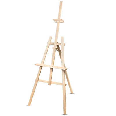 Woodok Målning Staffli 150 cm Stabilt Bokträ Naturligt Ekologiskt Trä För Vuxna Och Barn För Professionella Konstnärer