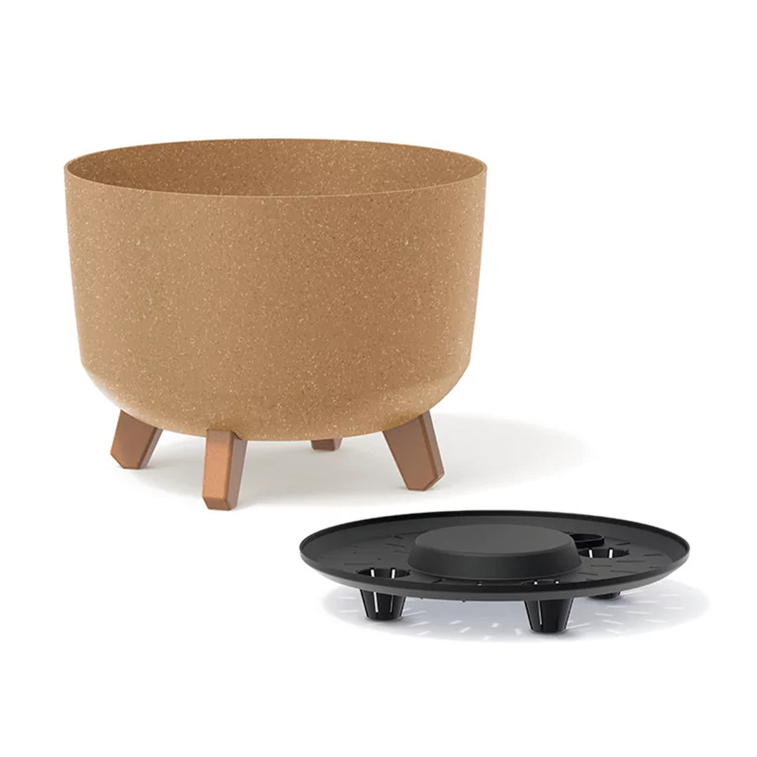 Low Eco Wood Blomkruka Med Avtagbara Ben Inkl. Insats För Inomhus- Och Utomhusbruk Plast UV-Beständig (238mm, Antracit)