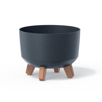 Low Eco Wood Blomkruka Med Avtagbara Ben Inkl. Insats För Inomhus- Och Utomhusbruk Plast UV-Beständig (238mm, Antracit)