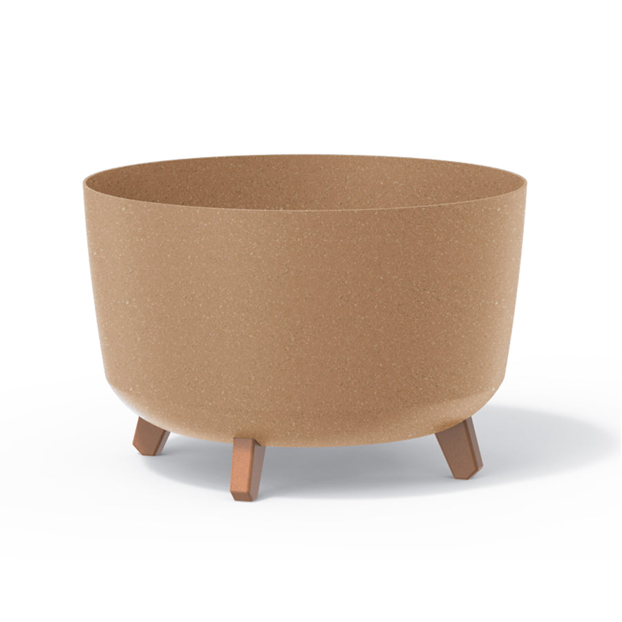 Eco Wood Blomkruka Med Avtagbara Ben Inkl. Insats För Inomhus- Och Utomhusbruk Plast UV-Beständig (390mm ECO Naturo)