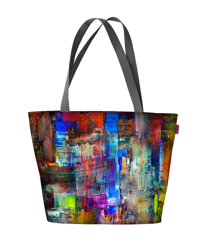 Holi Axelväska med dragkedja damer Shopper lämplig för A4 bärande väska väska med motiv Paint