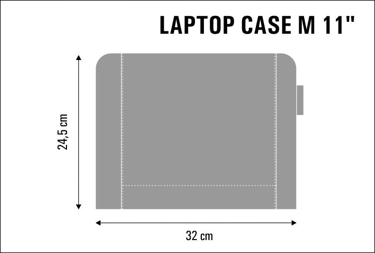 Laptopväska för en 11-tums bärbar dator, tillverkad av ekologisk filt, med tryckmönstret Triangle