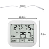 Green Blue GB381 Väderstation Med Extern Sond 1,5 m Kabellängd Bekväm Display Termometer Hygrometer Luftfuktighetsmätning Inomhus Och Utomhus