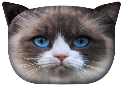 Bertoni prydnadskudde Daisy Cat 30x45 cm, velour, kattmönster, allergivänligt inlägg