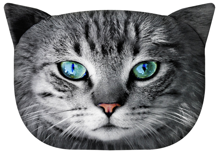 Bertoni prydnadskudde Cat Fritz 30x45 cm, velour, kattmönster, allergivänligt inlägg