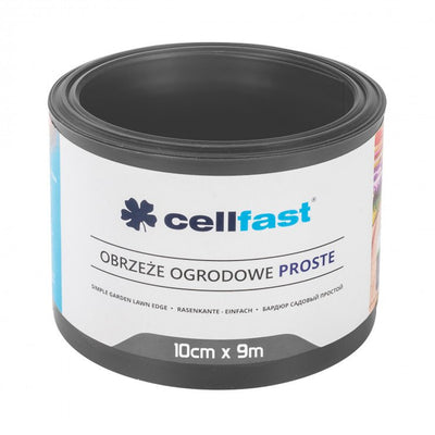 Cellfast Gräsmatteseparator, 10cm x 9m, Grafit Färg