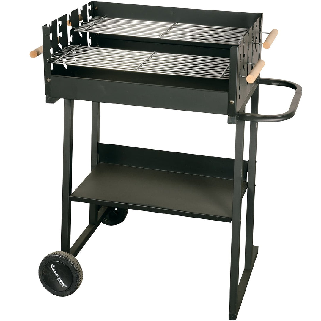 Rektangulär grill 60x45cm med hylla Master Grill MG651