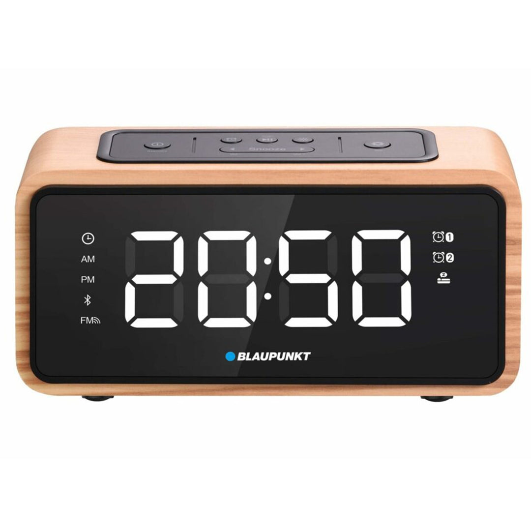 Radioväckarklocka FM Bluetooth 60 Stationers Minne Med LED-Display Klockan Har Dubbelt Larm Och Snooze-Funktion