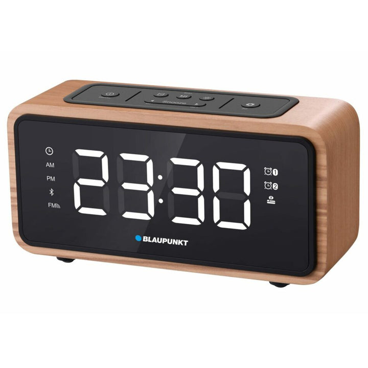 Radioväckarklocka FM Bluetooth 60 Stationers Minne Med LED-Display Klockan Har Dubbelt Larm Och Snooze-Funktion