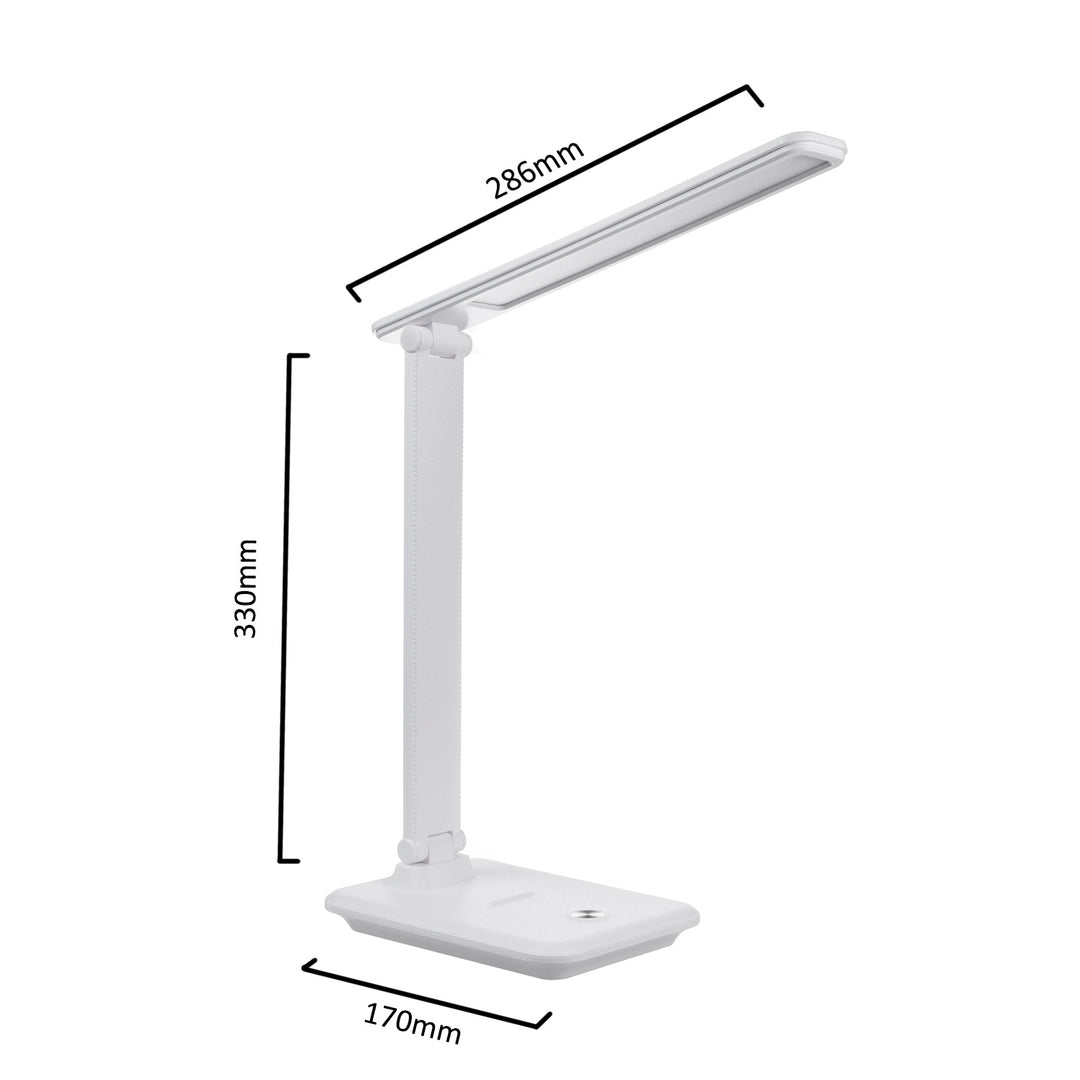 Maclean MCE616 W Dimbar LED Skrivbordslampa 9W Med Induktion Qi-Laddare