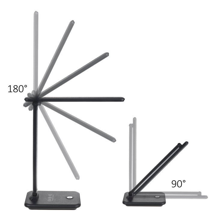 Maclean MCE616 B Dimbar LED Skrivbordslampa 9W Med Induktion Qi-Laddare