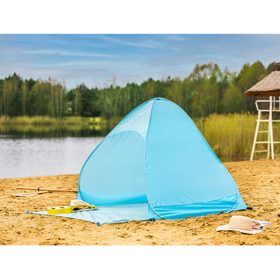 Strandtält Strandskydd Omedelbart Hopfällbart Tält Campingtält Automatiskt Bärbart Kasttält Utomhus 160 x 150 x 115cm