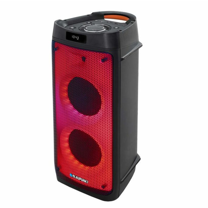 PartyBox Bärbar Bluetooth-högtalare med karaokefunktion Gitarringång TWS Radio AUX USB microSD Fjärrkontroll Disco LED-belysning