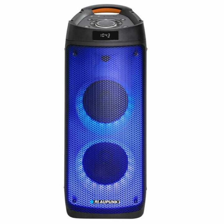 PartyBox Bärbar Bluetooth-högtalare med karaokefunktion Gitarringång TWS Radio AUX USB microSD Fjärrkontroll Disco LED-belysning