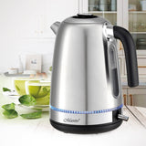 Maestro MR-050 Vattenkokare 1,7L 2200W Sladdlös 360° Bas Automatisk Avstängning Överhettningsskydd Belysning