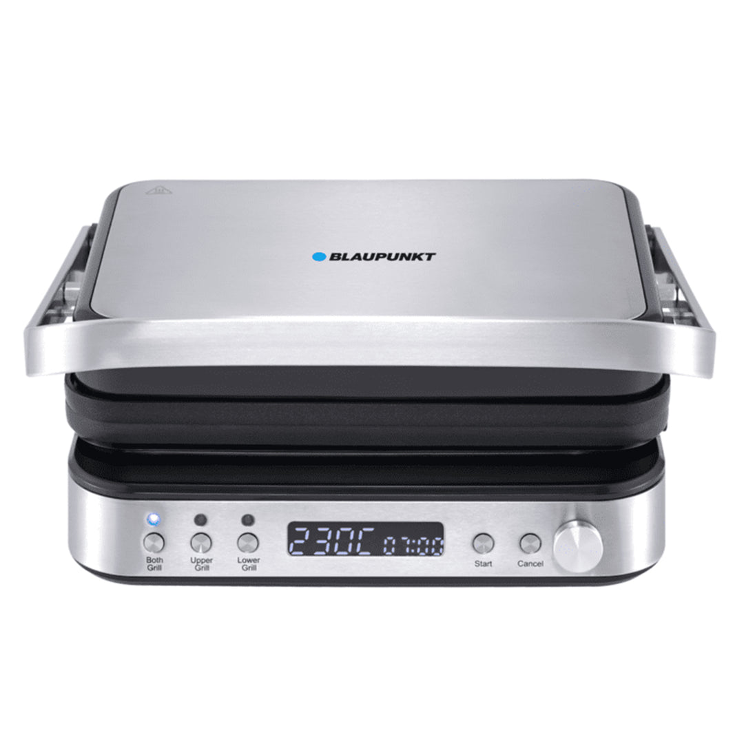 Blaupunkt GRS901 Elektrisk Bordsgrill Inomhusgrill Elektrisk Grill Med 180 Graders Bordsgrill Funktion Grillplattor Med Non-Stick Beläggning 2000 W