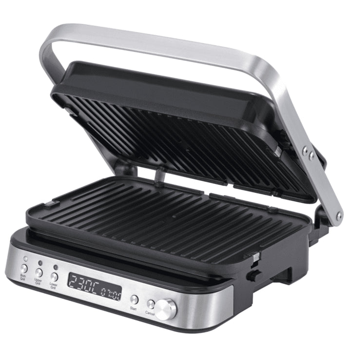 Blaupunkt GRS901 Elektrisk Bordsgrill Inomhusgrill Elektrisk Grill Med 180 Graders Bordsgrill Funktion Grillplattor Med Non-Stick Beläggning 2000 W