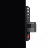 Maclean MCE536 Elektrisk Glaskonvektor 600W Väggfäste Eller Stativ Glasvärmare Elektrisk Värmeelement Elektrisk Kylare Wi-Fi-Kontroll Med Smart-Life App LED Panel Fjärrkontroll 55x100cm Svart
