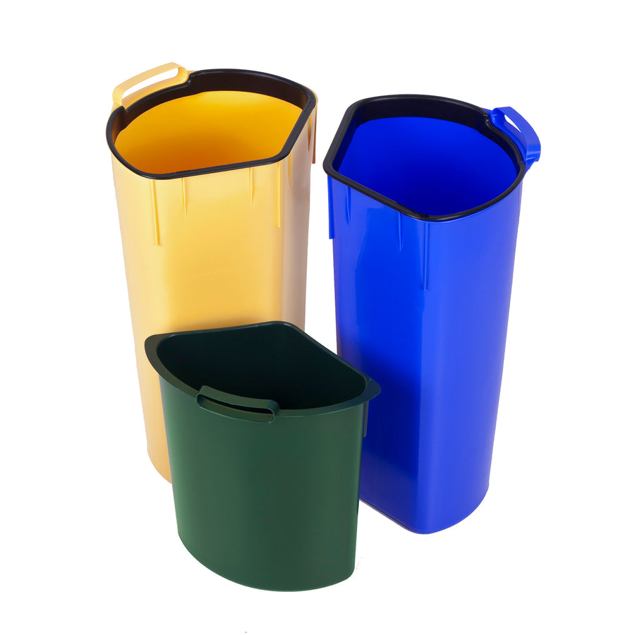 Avfallskärl 40L Pedalkorg Avfallssortering 3 Fack Avfallssepareringssystem 3-Fack Innerkärl Av Plast