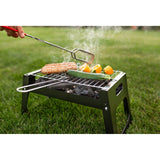 Blaupunkt GC101 Tragbarer Grill Grillkoffer mit klappbaren Füßen Grillfläche 33 x 20 cm Pulverbeschichtete Stahlkonstruktion Grillrost aus Edelstahl