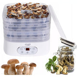Adler AD 6658 Svamp-, Frukt- Och Örttork Mattork Dehydrator 550W