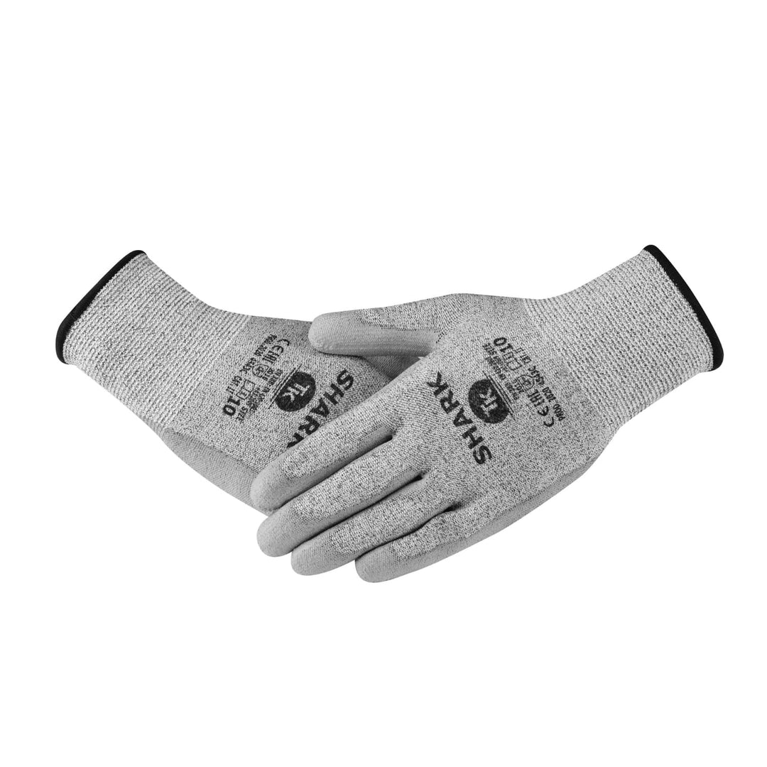 12 Par Arbetshandskar Skyddsset Andningsbeständig UHPPE ISO, CE PSA CAT II, EN 420, EN 388 (4543C) Storlek 8 (12 par)