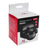 Maclean MCE358 Infraröd Rörelsesensor 180° PIR Rörelsesensor Med Skymningssensor Infraröd IP44 För Inomhus Och Utomhus Upp Till 12m Räckviddsbelastning 300/1200W