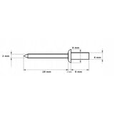 Dorolet 4x8 Blindnit - Vit (Förpackning - 100 st) Komplett