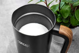 Concept Nordic NM4101 Mjölkskummare 500W Svart För Latte Cappuccino Frappe Varm Choklad 3 Lägen Rostfritt Stål