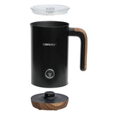 Concept Nordic NM4101 Mjölkskummare 500W Svart För Latte Cappuccino Frappe Varm Choklad 3 Lägen Rostfritt Stål