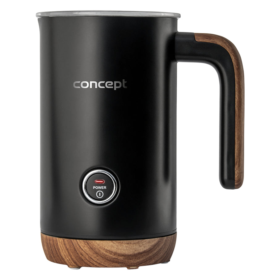 Concept Nordic NM4101 Mjölkskummare 500W Svart För Latte Cappuccino Frappe Varm Choklad 3 Lägen Rostfritt Stål
