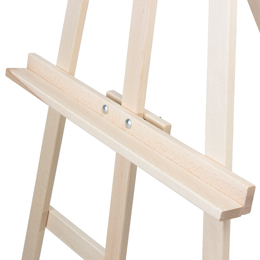 Woodok Set Med 2 Målarstafier 150cm Kraftig Bokträ Naturligt Ekologiskt Trä / För Vuxna, Barn Och Professionella Konstnärer Hopfällbar