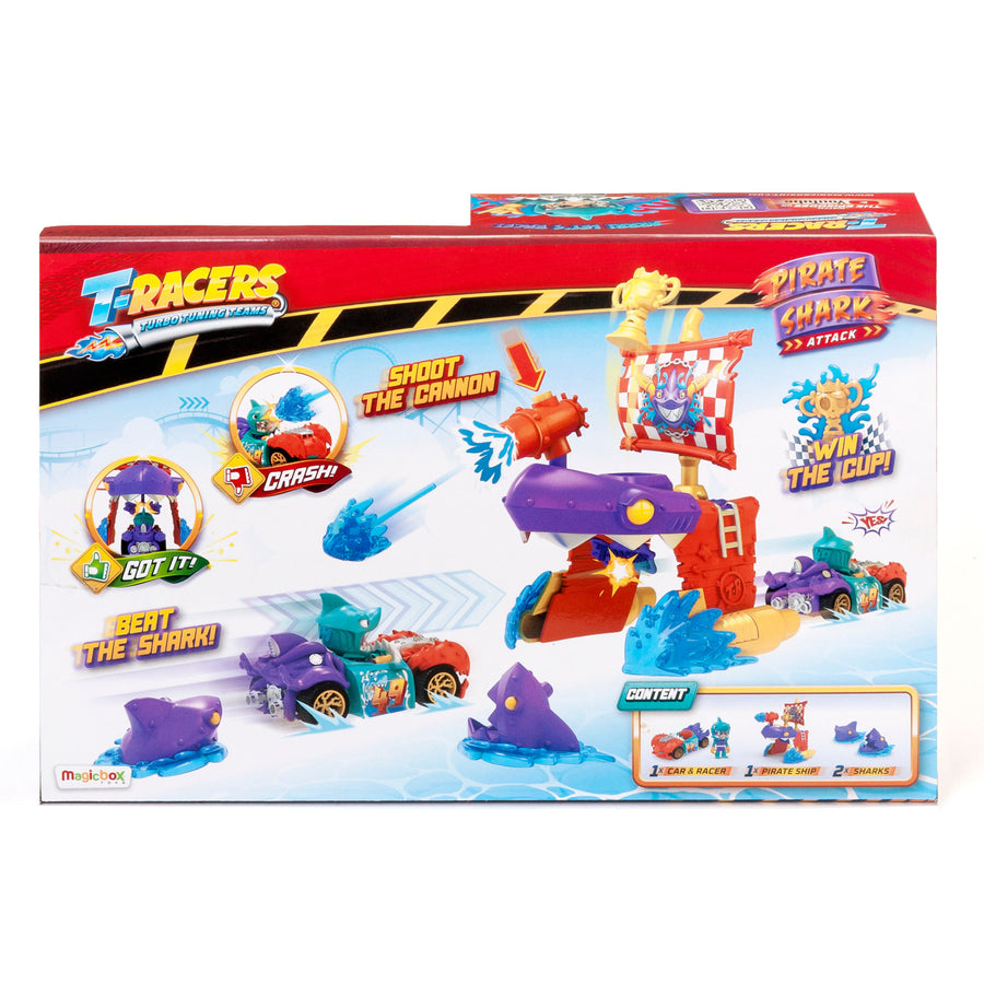 T-Racers PTRSD014IN20 Pirate Shark Playset Exklusivt Fordon