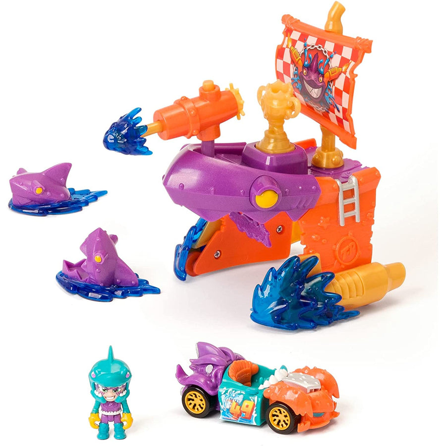 T-Racers PTRSD014IN20 Pirate Shark Playset Exklusivt Fordon